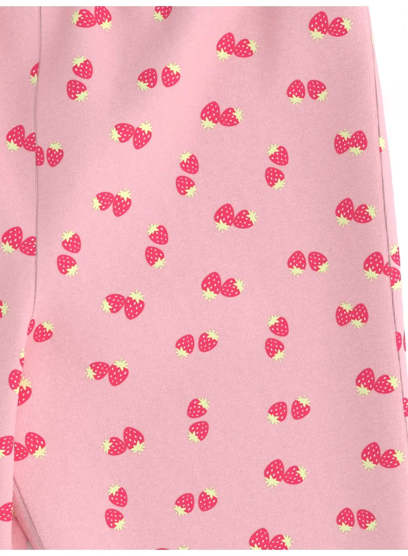 Nautinati Light Pink Nautinati's Girls' Cotton All-over Strawberry Print Leggings for Women | Best Price UAE